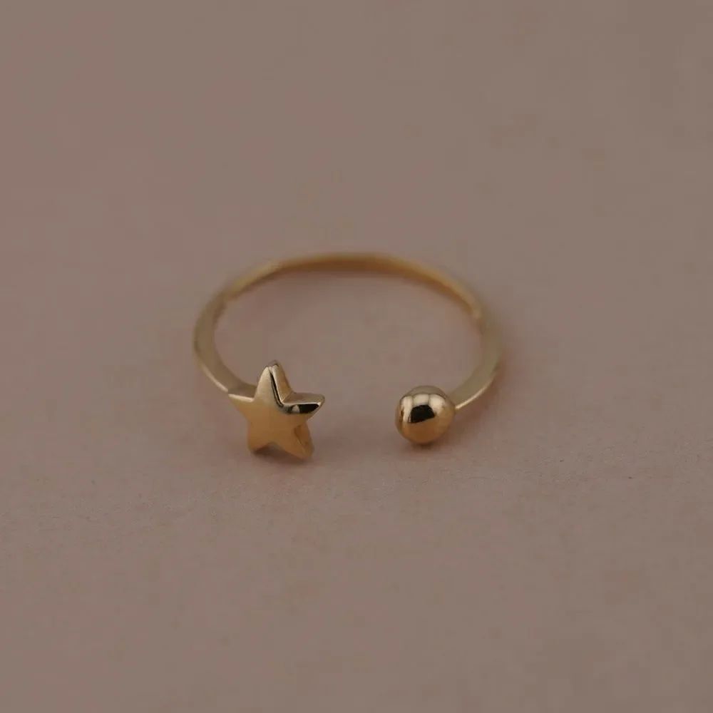 14k Solid Gold Star Ring | Birthday Gift | Everyday Jewelry | Minimal Jewelry |